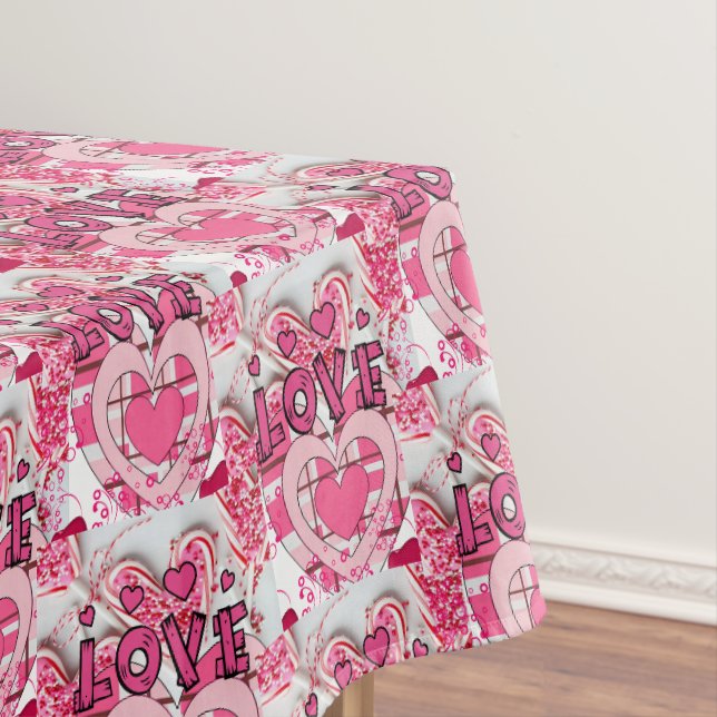 Valentinstag-Liebe Tischdecke (Beispiel)