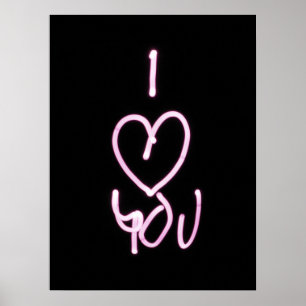Valentinstag Liebe U Typografic Image Quote Kunst Poster