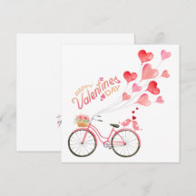Valentinstag Liebe Vögel mit Fahrrad