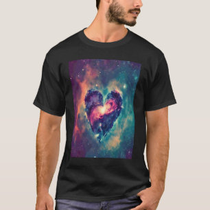 Valentinstag Liebes Herz Galaxy Freundin Verlobte T-Shirt
