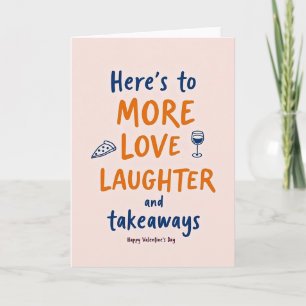 Valentinstag-Liebes-Takeaway-Karte Karte
