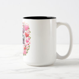 Valentinstag-Liebestasse Zweifarbige Tasse