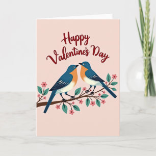 Valentinstag-Liebesvögel-Karte Karte