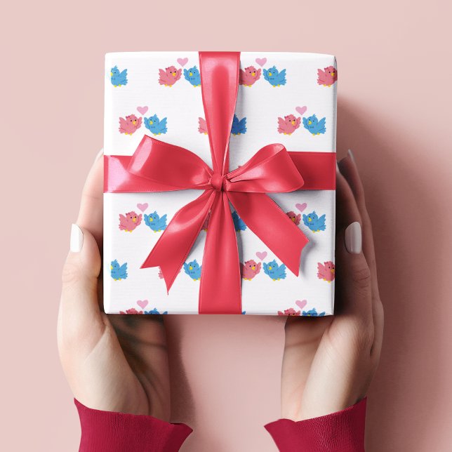 Valentinstag Liebesvögel Muster Geschenkpapier (Von Creator hochgeladen)