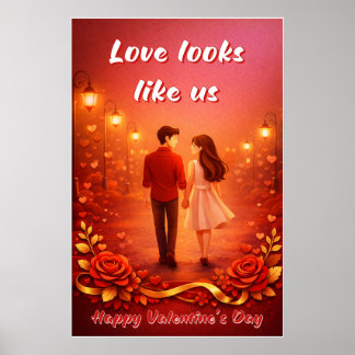 Valentinstag-Liebeszitat Poster