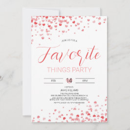 Valentinstag Lieblings-Dinge Einladung