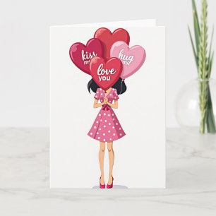 Valentinstag Liebt Dich Kuss Umarme Karte