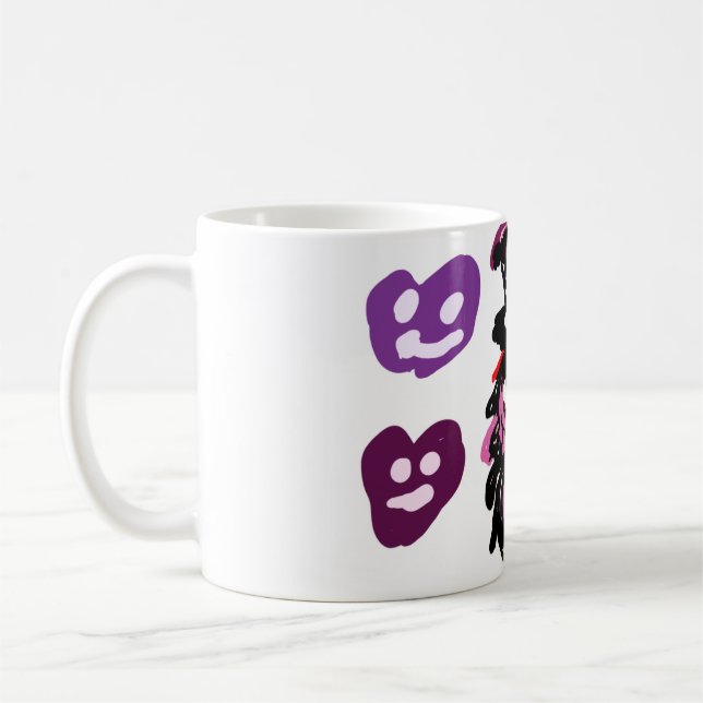 Valentinstag lila Liebe  Kaffeetasse (Links)