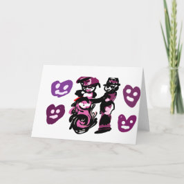 Valentinstag lila Liebe  Karte