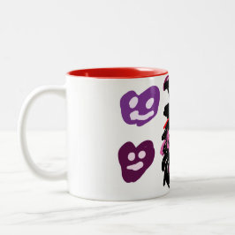 Valentinstag lila Liebe Zweifarbige Tasse
