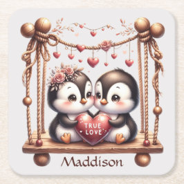 Valentinstag Love Lago Maggiore Rechteckiger Pappuntersetzer