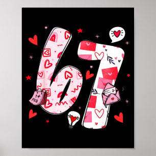 Valentinstag Lustig Six Seven 6 7 Meme Männer Frau Poster