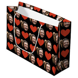 Valentinstag Lustige benutzerdefinierte Gesichts-F Große Geschenktüte