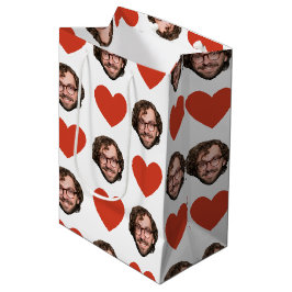 Valentinstag Lustige benutzerdefinierte Gesichts-F Mittlere Geschenktüte