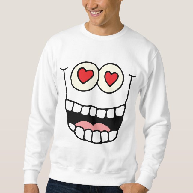 Valentinstag-lustige Herzen Sweatshirt (Vorderseite)