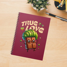 Valentinstag lustige kawaii pistachio Schokolade Notizblock