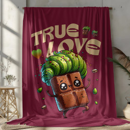 Valentinstag lustige kawaii pistachio Schokolade Sherpadecke