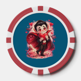 Valentinstag Lustiger Dracula  Pokerchips