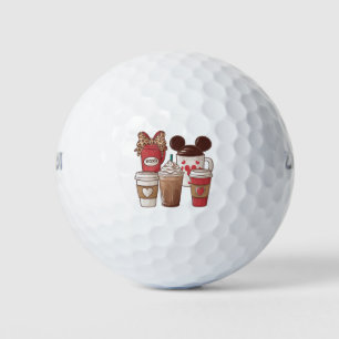 Valentinstag Lustiger Latte Kaffee Liebhaber  Golfball