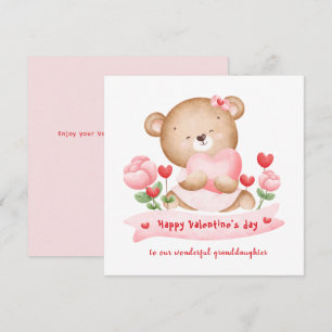 Valentinstag Mädchen rosa Valentinstag Tageskarte Karte