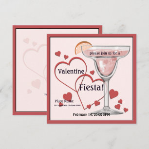 Valentinstag Margarita Fiesta Party Einladung