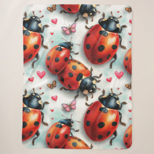 Valentinstag-Marienkäfer-Liebesmuster Sherpadecke