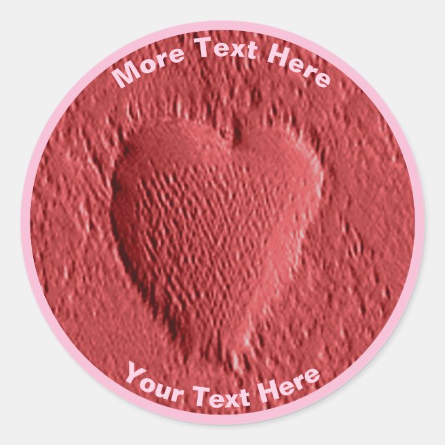Valentinstag - Mars Runder Aufkleber (Vorderseite)
