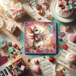 Valentinstag Maus Liebe Schrift Christlich Feiertagskarte