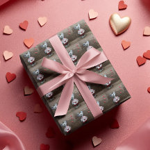 Valentinstag Maus rotes Herz rustikales Holz