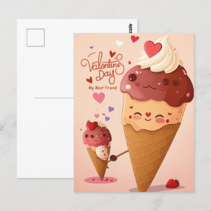 Valentinstag, mein Freund Postkarte