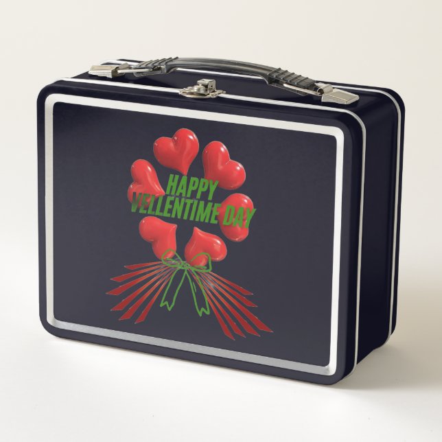 Valentinstag Metall Brotdose (Vorderseite)