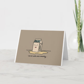 Valentinstag - Milch Feiertagskarte