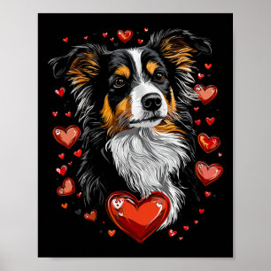 Valentinstag Miniatur Amerikanischer Schäferhund  Poster