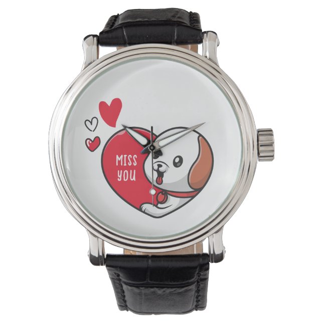 Valentinstag, Miss dich Armbanduhr (Vorderseite)