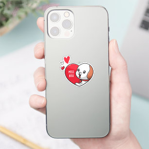 Valentinstag, Miss dich Aufkleber