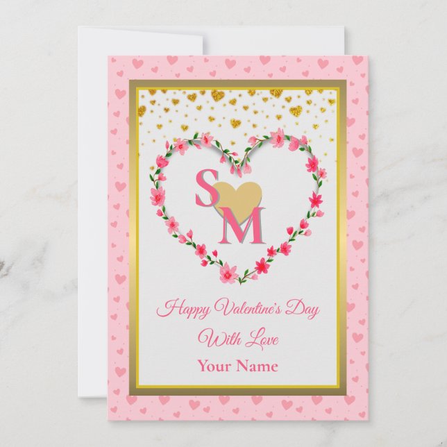 Valentinstag mit Goldenem Herzen (Vorderseite)