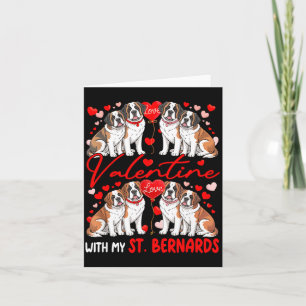 Valentinstag mit meinem St. Bernhards Paarhunde-Ko Karte