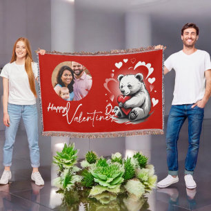Valentinstag mit reichem Teddybär Decke