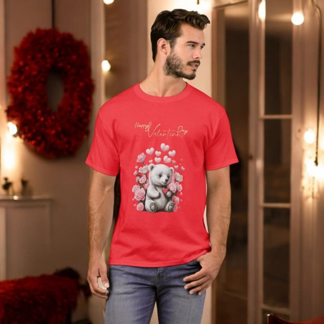 Valentinstag mit reichem Teddybär T-Shirt (Von Creator hochgeladen)