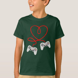 Valentinstag mit Videospielern mit Herzreglern T-Shirt