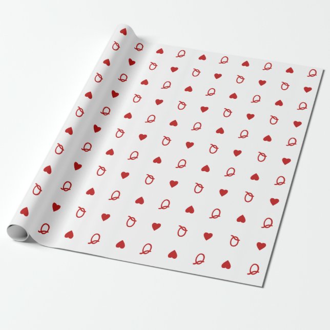Valentinstag Moderne Karte Königin des Herzens Geschenkpapier (Ungerollt)
