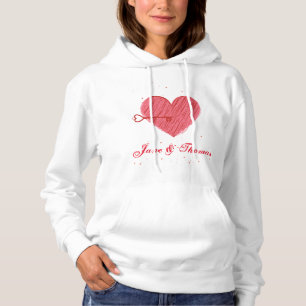 Valentinstag Moderner Chic Niedlicher Roter Schlüs Hoodie