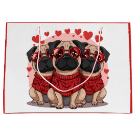 Valentinstag Mops Hunde Große Geschenktüte