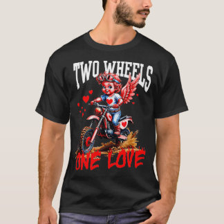 Valentinstag Motocross Liebhaber Funny Cupid Bike T-Shirt