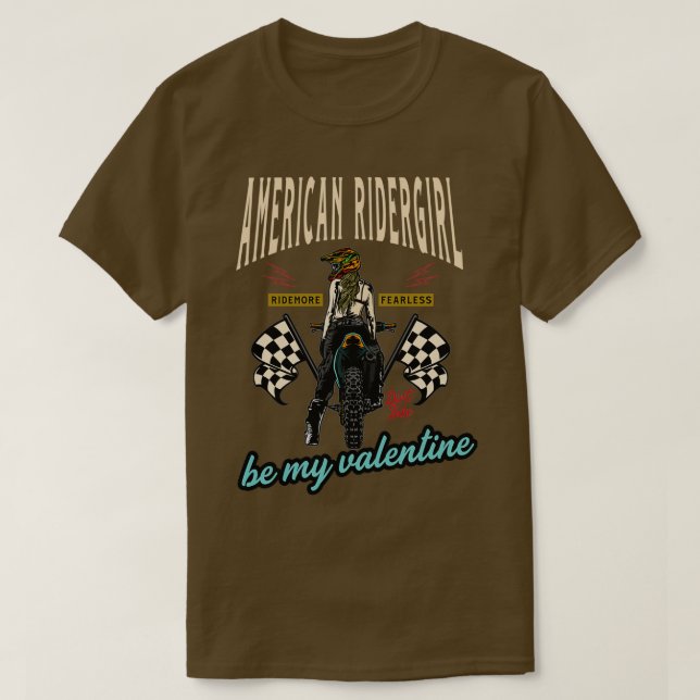 Valentinstag Motorrad T-Shirt (Design vorne)