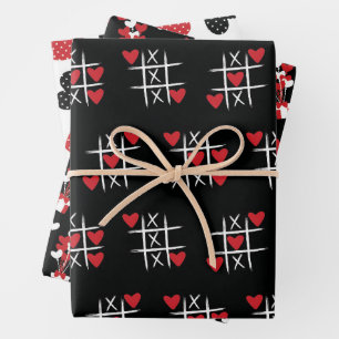 Valentinstag Muster Geschenkpapier Set