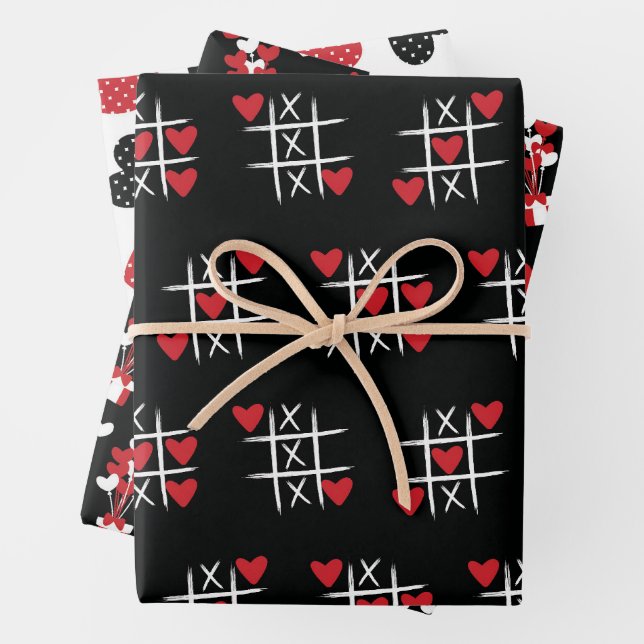 Valentinstag Muster Geschenkpapier Set (Beispiel)
