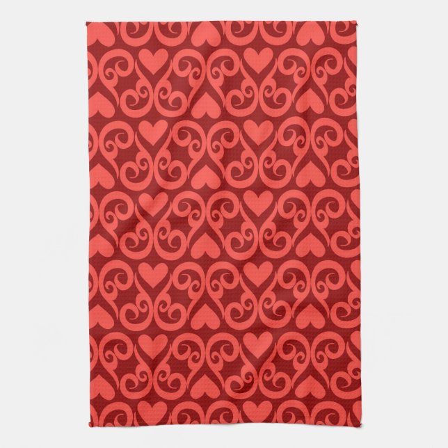 Valentinstag-Muster Handtuch (Vertikal)