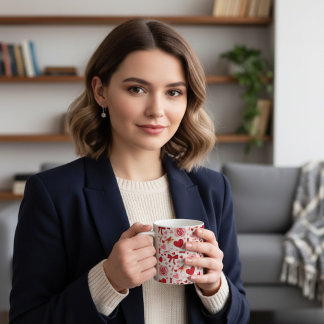 Valentinstag-Muster Kaffeetasse