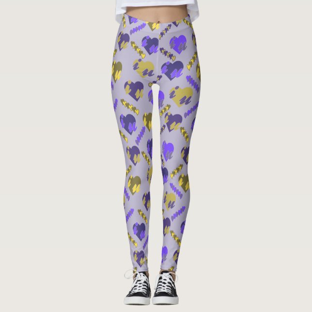 Valentinstag-Muster Leggings (Vorderseite)